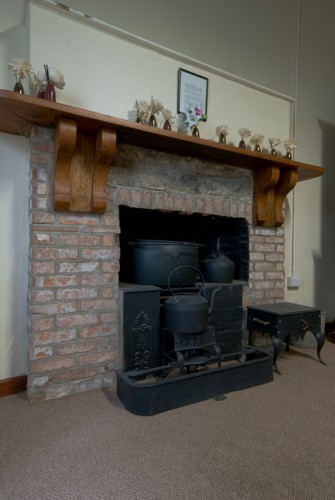 Fireplace in the meeting room